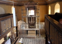 Das Gerüst zur Restaurierung des Kanzelaltars Foto.S.Adaschkiewitz . jpg