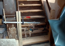 Restaurationsarbeiten an der Treppe zur Empore Foto S.Adaschkiewitz. jpg