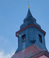 Die Schleiereule verlässt den Kirchturm in der Dämmerung, um zu jagen